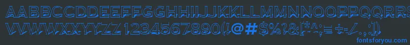 ACoppergothtitul3D Font – Blue Fonts on Black Background