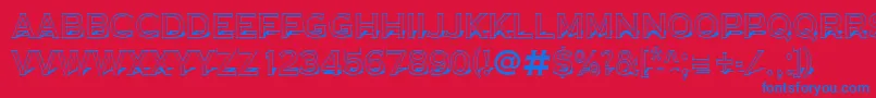 ACoppergothtitul3D Font – Blue Fonts on Red Background