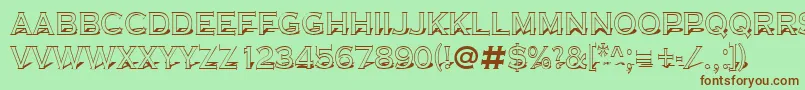 ACoppergothtitul3D Font – Brown Fonts on Green Background