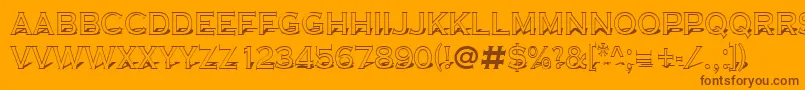 ACoppergothtitul3D Font – Brown Fonts on Orange Background