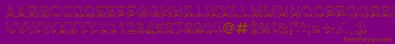 ACoppergothtitul3D-Schriftart – Braune Schriften auf violettem Hintergrund