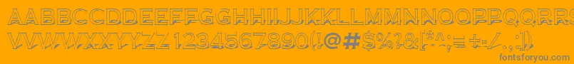 ACoppergothtitul3D Font – Gray Fonts on Orange Background