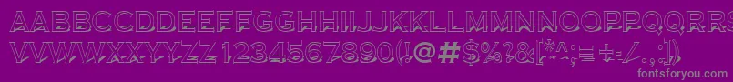 ACoppergothtitul3D Font – Gray Fonts on Purple Background