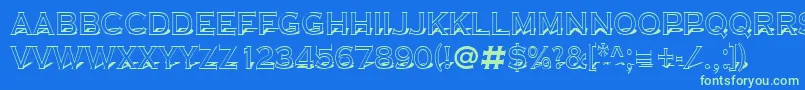 ACoppergothtitul3D Font – Green Fonts on Blue Background