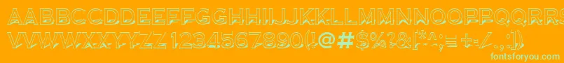 ACoppergothtitul3D Font – Green Fonts on Orange Background