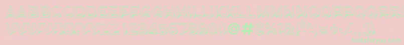 ACoppergothtitul3D Font – Green Fonts on Pink Background