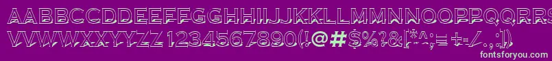 ACoppergothtitul3D Font – Green Fonts on Purple Background