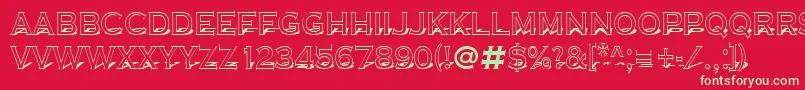 ACoppergothtitul3D Font – Green Fonts on Red Background