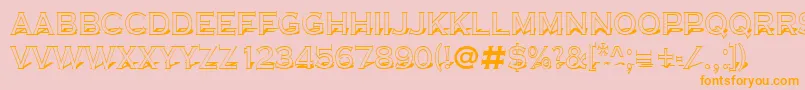 ACoppergothtitul3D Font – Orange Fonts on Pink Background