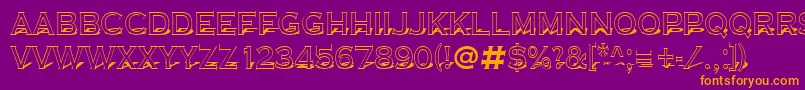 ACoppergothtitul3D Font – Orange Fonts on Purple Background