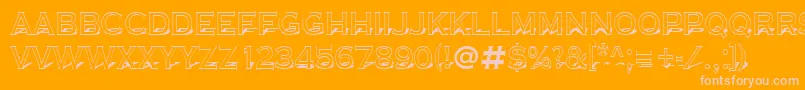 ACoppergothtitul3D Font – Pink Fonts on Orange Background