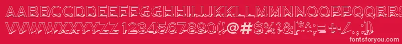 ACoppergothtitul3D Font – Pink Fonts on Red Background