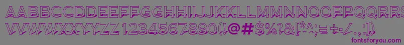 ACoppergothtitul3D Font – Purple Fonts on Gray Background