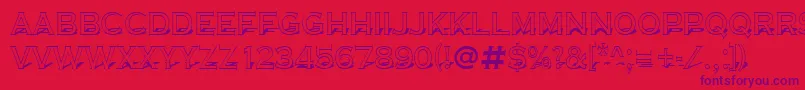 ACoppergothtitul3D Font – Purple Fonts on Red Background