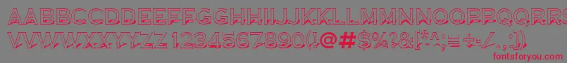 ACoppergothtitul3D Font – Red Fonts on Gray Background