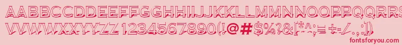 ACoppergothtitul3D Font – Red Fonts on Pink Background