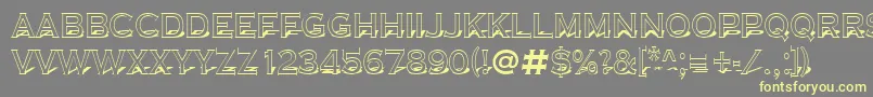 ACoppergothtitul3D Font – Yellow Fonts on Gray Background
