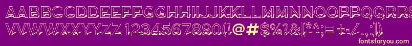 ACoppergothtitul3D Font – Yellow Fonts on Purple Background
