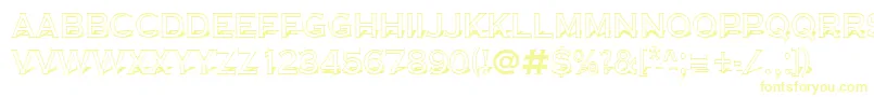 ACoppergothtitul3D Font – Yellow Fonts on White Background