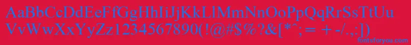 Doulossilr Font – Blue Fonts on Red Background