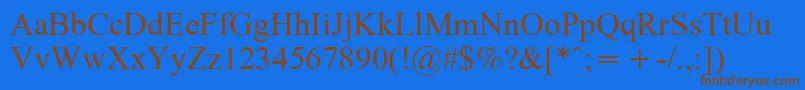 Doulossilr Font – Brown Fonts on Blue Background