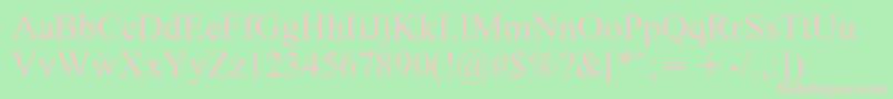 Doulossilr Font – Pink Fonts on Green Background