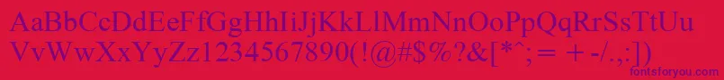 Doulossilr Font – Purple Fonts on Red Background