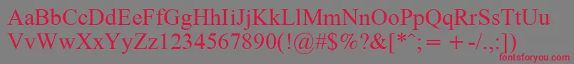 Doulossilr Font – Red Fonts on Gray Background