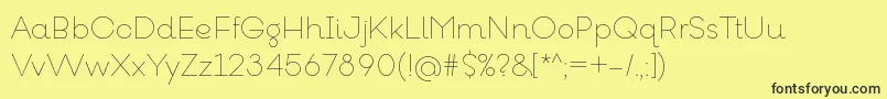 GoeslimRegular Font – Black Fonts on Yellow Background