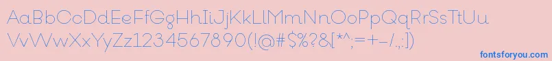 GoeslimRegular Font – Blue Fonts on Pink Background