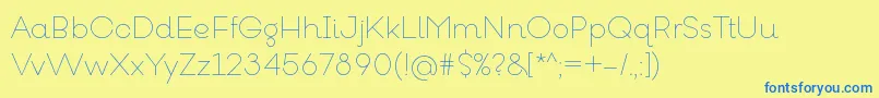 GoeslimRegular Font – Blue Fonts on Yellow Background