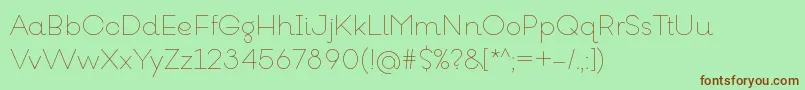 GoeslimRegular Font – Brown Fonts on Green Background