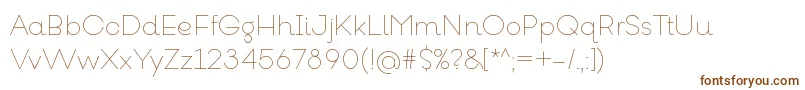 GoeslimRegular-fontti – ruskeat fontit valkoisella taustalla