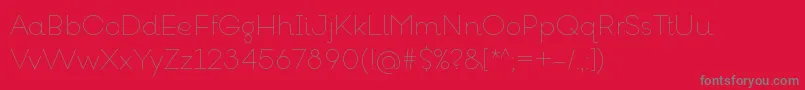 GoeslimRegular Font – Gray Fonts on Red Background