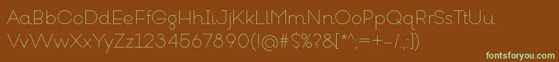 Шрифт GoeslimRegular – зелёные шрифты на коричневом фоне