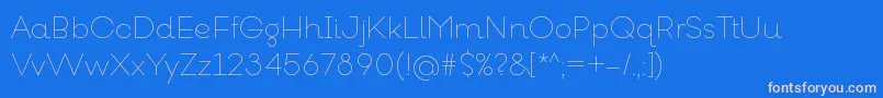 GoeslimRegular-fontti – vaaleanpunaiset fontit sinisellä taustalla