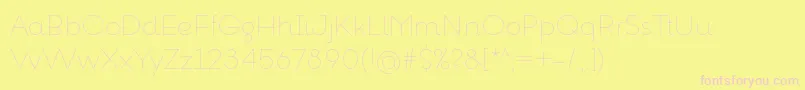 GoeslimRegular-fontti – vaaleanpunaiset fontit keltaisella taustalla