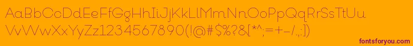 GoeslimRegular Font – Purple Fonts on Orange Background