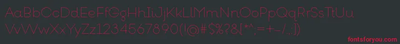 GoeslimRegular Font – Red Fonts on Black Background