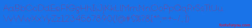 GoeslimRegular Font – Red Fonts on Blue Background