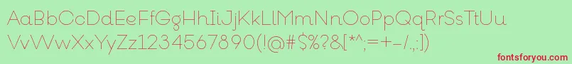 GoeslimRegular Font – Red Fonts on Green Background