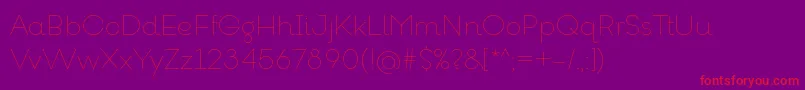 GoeslimRegular-Schriftart – Rote Schriften auf violettem Hintergrund