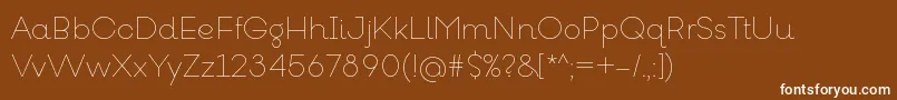 フォントGoeslimRegular – 茶色の背景に白い文字