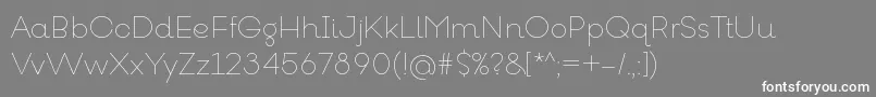 フォントGoeslimRegular – 灰色の背景に白い文字