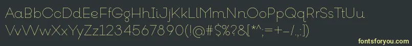 Fonte GoeslimRegular – fontes amarelas em um fundo preto