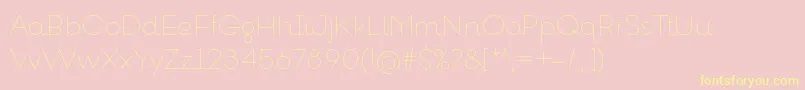 GoeslimRegular-Schriftart – Gelbe Schriften auf rosa Hintergrund