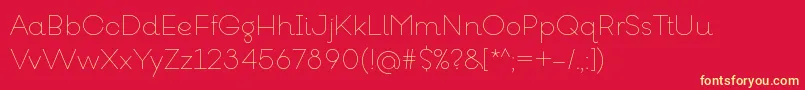 GoeslimRegular Font – Yellow Fonts on Red Background