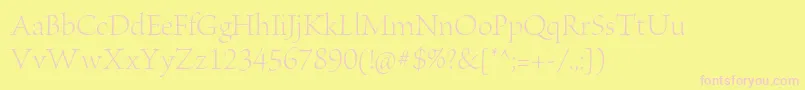 BriosoproLightdisp Font – Pink Fonts on Yellow Background