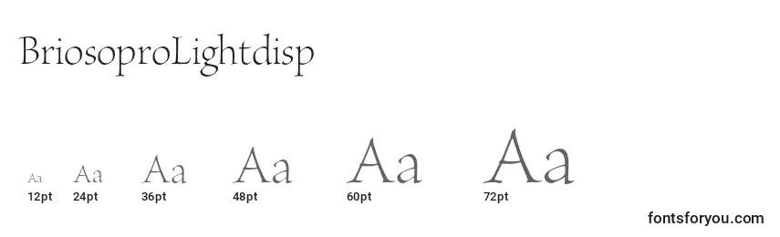 Размеры шрифта BriosoproLightdisp