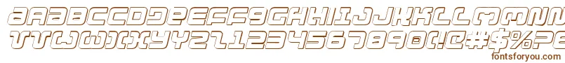 Шрифт Exedore3DItalic – коричневые шрифты на белом фоне
